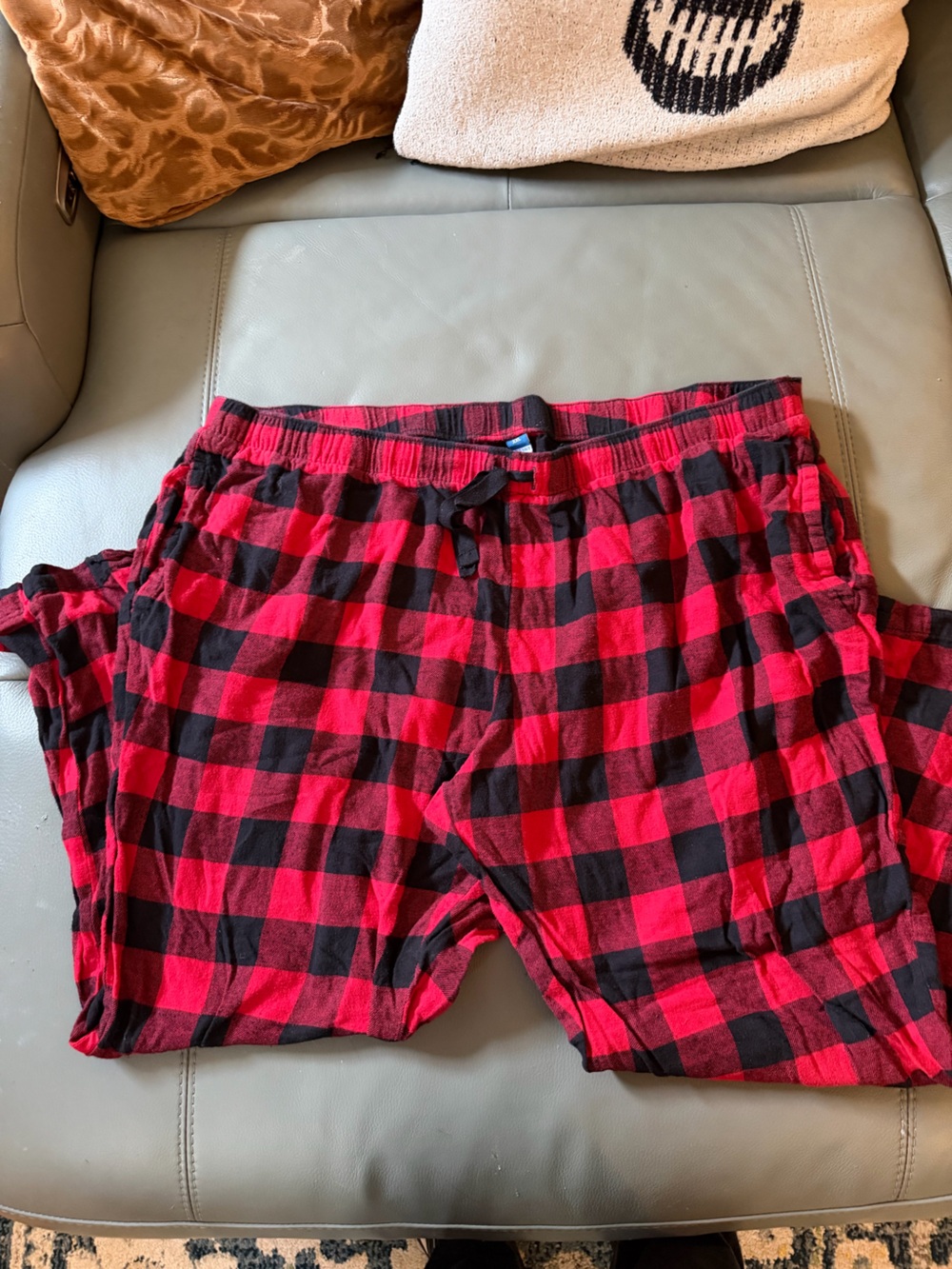 Old Navy Red and Black Plaid Lounge Pants